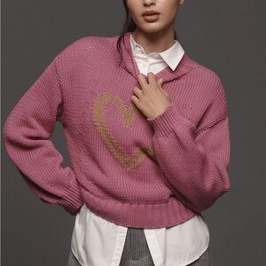 Maeve The Pippa Mock-Neck Sweater Icon Edition In Pink Size M